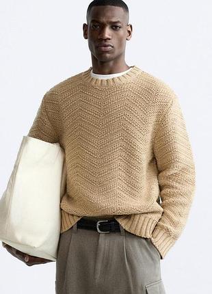 Свитер узорные вязки м