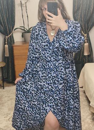 Длинное леопардовое платье большого размера asos 98 - 18