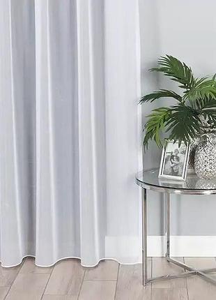 Готова біла тюль із шифону 400х270