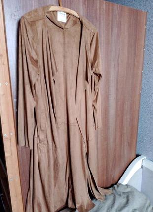 Легкий під замшу тренч піджак