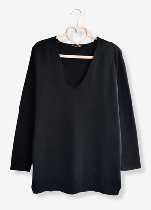 Женская блузка из комбинонного материала, свободного кроя zara