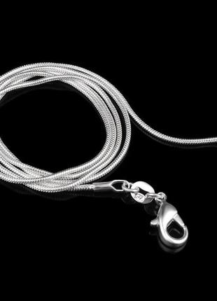 Ланцюжок срібло плетіння снейк змійка 45см silver ♥️ 925 чокер кольє