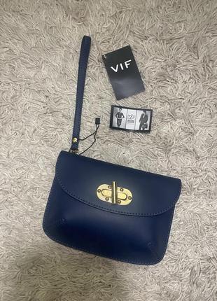 Мини сумочка клатч vif leather goods production