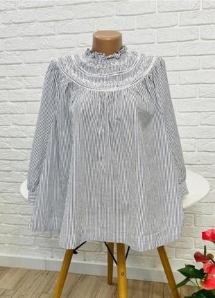 Блузка блуза довгий рукав р 52 бренд "marks & spencer"