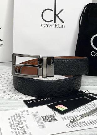 Двосторонній шкіряний ремінь чоловічий