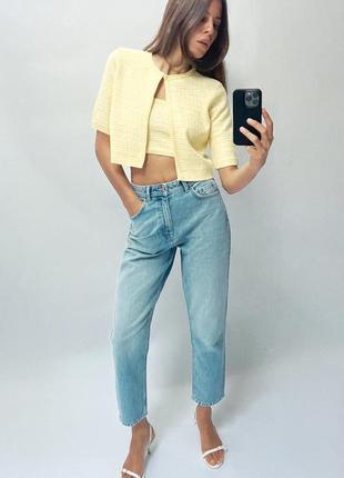 Кардиган женский желтый укороченный zara new