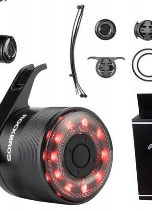 Велосипедний задній ліхтар rockbros q1 multi-color світлодіодний black (q1 samurai)