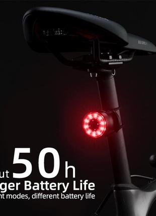 Велосипедний задній ліхтар rockbros q1 multi-color світлодіодний black (q1 samurai)4 фото