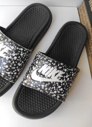 Жіночі шльопанці найки nike принт ромашки квітковий р.40 устілка 18,5 см