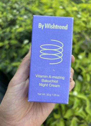 Крем ночной с ретинолом и бакучиолом by wishtrend vitamin a-mazing bakuchiol night cream 30 мл