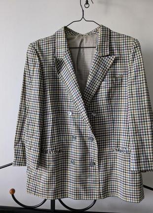 Вінтажний жакет в клітинку