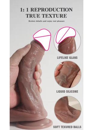 Фалоімітатор на присосці alfa dick (liquid silicone) супер шоп 5