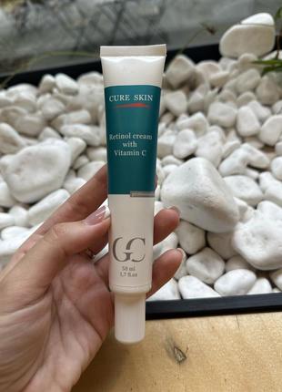 Нічний антивіковий крем з ретинолом та вітаміном с cure skin