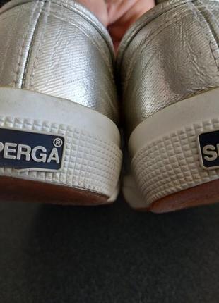 *кеды superga  2750 cotmetu  grey silver (metal effect)*38/38,5 размер*9 фото