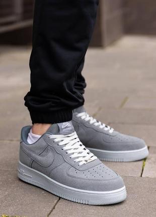 Кросівки nike air force dark silver кеди найк еір форс темно-сірі