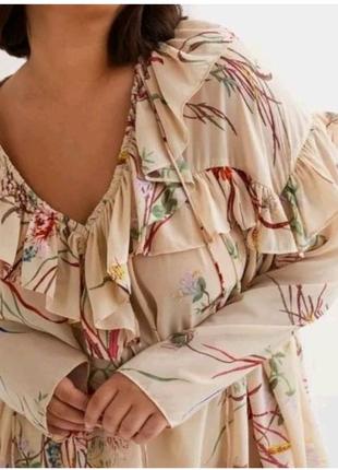 Шифонова блуза з воланами2 фото