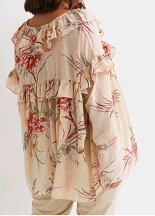 Шифонова блуза з воланами3 фото