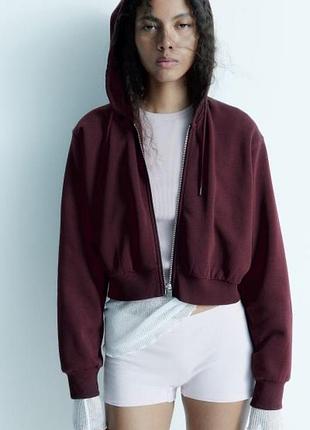 Худи на замке h&m / укороченное худи h&m