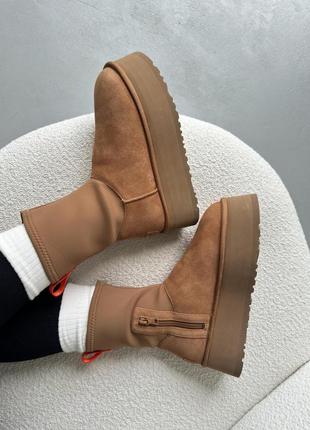 Жіночі зимові угги ugg classic dipper chestnut