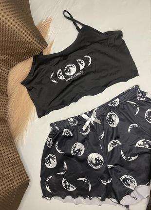 Женские пижама топ шорты
