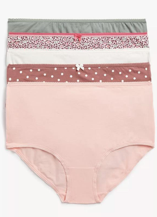 Набор женских трусов 5 штук marks & spencer р-р 12 full briefs трусы хлопок