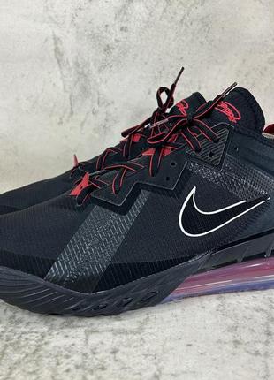 Кросівки nike lebron xviii low "black red" / air zoom max react jordan kobe kd g t hustle cut ja 1