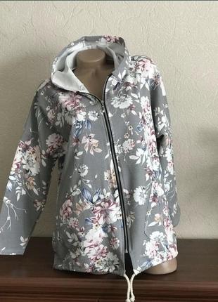 Кофта ветровка куртка трикотаж хлопковый италия 48-60р