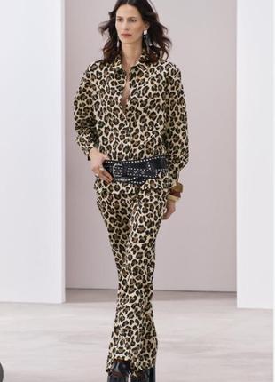 Zara cорочка з леопардовим принтом