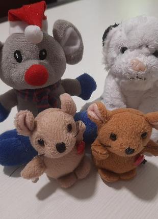 Іграшки м'які миші та тигренок