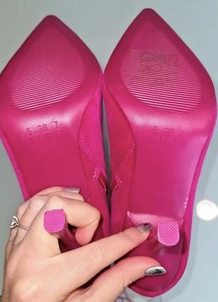 Стильні яскраві ботильони велюровий primark & paula echevarria яскраво-рожевого...