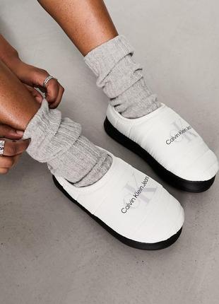 Теплі капці calvin klein з флісом