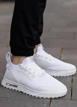 adidas azul different white, кросівки чоловічі адідас диферент білі сітка