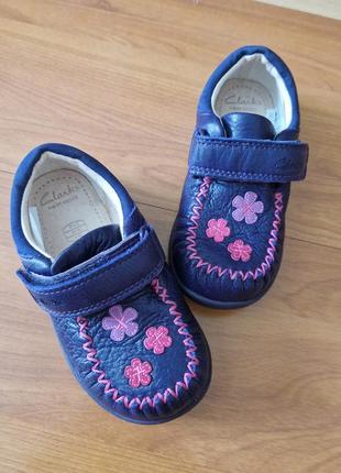 Кожаная обувь/мокасины clarks (англия)-мокасины litzy evie frst. р. 20, 21, 22, 23