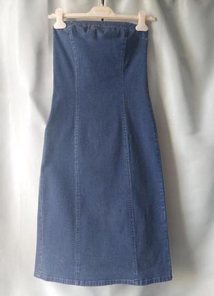 Джинсовый стрейчевый сарафан