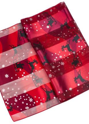 Красный шарф шаль новогодний