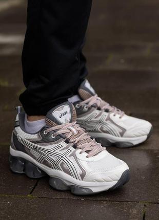 Кросівки asics gel-quantum kinetic white beige black, спортивні кросівки асікс гель квантум беж з білим4 фото