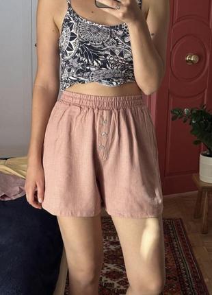 Піжамні шорти льон