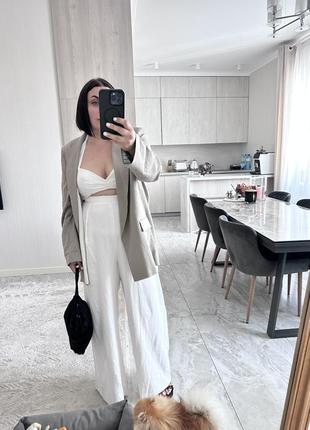 Стильний білий комбінезон zara