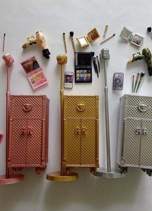 Аксессуары косметика, фен, телефон, ноутбук, микрофон, трюмо rainbow high куклы рейнбоу.