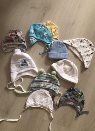Шапки чепики новонародженого зимові байкові