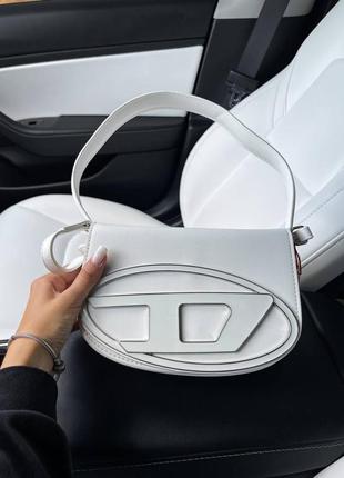 Біла шкіряна сумка дізель дизель diesel
