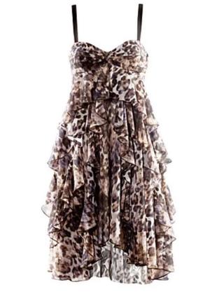 Шифоновое платье с леопардовым принтом h&m