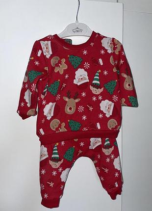 Новогодняя пижама 3-6 мес