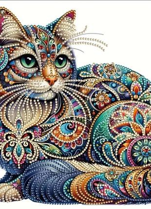 Набор для творчества алмазная мозаика картина стразами кот 30х30
