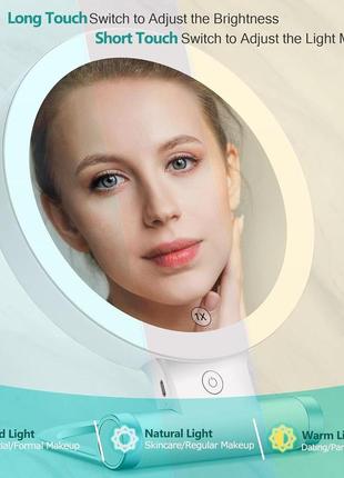 Увеличительное зеркало b beauty planet с подсветкой 20x/1x, двустороннее настольное...