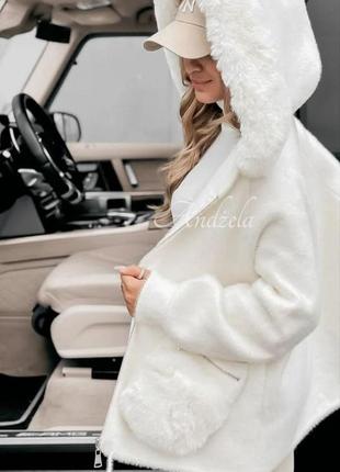Кофта альпака з капюшоном