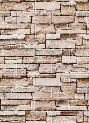 Самоклеюча 3d панель під бежеву цеглу катеринослав 700х770х3мм (344-3) sw-00001383