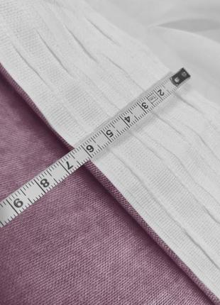 Готовый комплект штор микровелюр пудровые