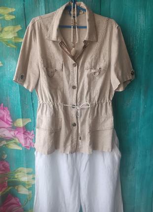Натуральный лён. жакет . р 46-48