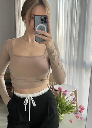 Топ zara/ кофта з зав‘язками zara
